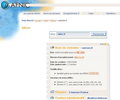 Titularit� des 3suisses
